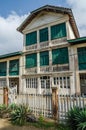 Grand-Bassam, Ivory Coast - February 02 2014: Old colonial building, remnant of French colonization