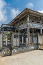 Grand-Bassam, Ivory Coast - February 02 2014: Old colonial building, remnant of French colonization