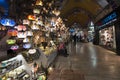 Grand Bazaar, one of the oldest shopping mall in history. This market is in Istanbul, Turkey Royalty Free Stock Photo