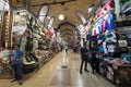 Shops in The Grand Bazaar, one of the oldest shopping mall in history. This market is in Istanbul, Turkey Royalty Free Stock Photo