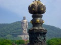 Grand Buddha Sculpture with Bathing by nine dragons in the front