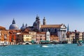 Grand Canal.Basilica Santa Maria della Salute, Venice, Royalty Free Stock Photo