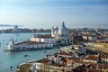 Grand Canal and Basilica Santa Maria della Salute in Venice Royalty Free Stock Photo