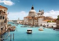 Grand Canal and Basilica Santa Maria della Salute, Venice Royalty Free Stock Photo