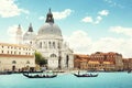 Grand Canal and Basilica Santa Maria della Salute, Venice Royalty Free Stock Photo