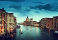 Grand Canal and Basilica Santa Maria della Salute, Venice, Italy Royalty Free Stock Photo