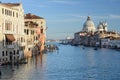 Grand canal and Basilica Santa Maria della Salute, Venice, Italy. Royalty Free Stock Photo