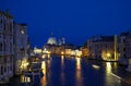 Grand canal cityscape in the evening in Venice