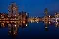 Grand Canal Dock in Dublin by night Royalty Free Stock Photo