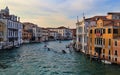 The Grand Canal in the evening in Venice, Italy