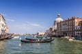 The Grand canal with floating gondolas, Venice