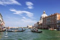 The Grand canal with floating gondolas, Venice