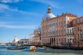 Grand Canal with gondola and boats in Venice, Italy Royalty Free Stock Photo