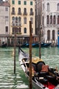 Grand Canal and Gondola, Venice, Italy Royalty Free Stock Photo