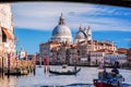 Grand Canal with gondola in Venice, Italy Royalty Free Stock Photo