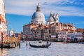 Grand Canal with gondola in Venice, Italy Royalty Free Stock Photo