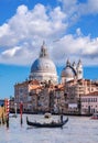 Grand Canal with gondola in Venice, Italy Royalty Free Stock Photo