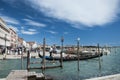 Grand canal and gondolier Royalty Free Stock Photo