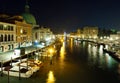 Grand Canal night view. Venice, Italy. Royalty Free Stock Photo