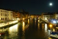 Grand Canal night view. Venice, Italy. Royalty Free Stock Photo