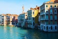 Grand Canal and old buildings in Venice, Italy, Europe Royalty Free Stock Photo
