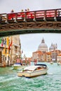 Grand Canal and Ponte dell`Accademia Royalty Free Stock Photo