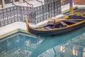 grand canal shoppes pool with gondola at las vegass venetian hot Royalty Free Stock Photo