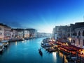 Grand Canal in sunset time, Venice Royalty Free Stock Photo