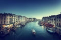 Grand Canal in sunset time, Venice Royalty Free Stock Photo