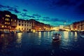 Grand Canal in sunset time, Venice, Italy Royalty Free Stock Photo