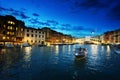 Grand Canal in sunset time, Venice, Italy Royalty Free Stock Photo