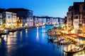 Grand Canal in sunset time, Venice, Italy Royalty Free Stock Photo