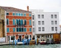 Photo taken from the promenade at the Grand canal in Venice, Italy.