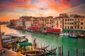 Grand Canal, Venice, Italy at Dusk Royalty Free Stock Photo