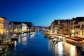 Grand Canal in Venice in Italy at sunset Royalty Free Stock Photo