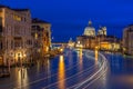 Grand Canal in Venice at night Royalty Free Stock Photo