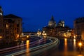 Grand Canal in Venice at night Royalty Free Stock Photo