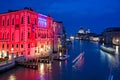 The Grand Canal of Venice by night Royalty Free Stock Photo