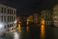 Grand Canal in Venice at night Royalty Free Stock Photo