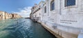 Grand Canal view from the Peggy Guggenheim collection an modern art museum in Venice, Italy