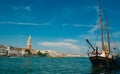 Grand Canal view with Saint Mark bell tower, Doge Palace and coa Royalty Free Stock Photo