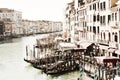 Grand Canal in vintage hues, in Venice, Italy Royalty Free Stock Photo