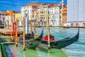 Grand Canal waterway in Venice historical city centre Royalty Free Stock Photo