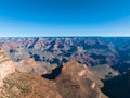 Grand Canyon aerial scene. Panorama in beautiful nature landscape scenery in Grand Canyon National Park. Royalty Free Stock Photo