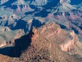 Grand Canyon aerial scene. Panorama in beautiful nature landscape scenery in Grand Canyon National Park. Royalty Free Stock Photo