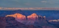 Grand Canyon, Arizona, scenery, profiled on sunset sky Royalty Free Stock Photo