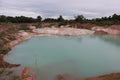 Grand Canyon, a beautiful green pond formed by nature with white rocks, minerals and sulfur, Unseen Thailand, New Tourism,