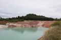 Grand Canyon, a beautiful green pond formed by nature with white rocks, minerals and sulfur, Unseen Thailand, Tourism, Uttaradit.