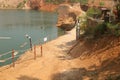 Grand canyon in ChiangMai, Thailand. Reservoir from old soil mine.