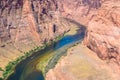 Grand Canyon with Colorado River - Located in Page, Arizona - Viewpoint at Horseshoe Bend - USA Royalty Free Stock Photo